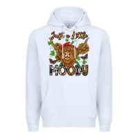 White Just a Little Moody Premium Hoodie - CowhideDigitalArt