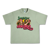Oil Green Long life Cowgirls Urban Heavy Tee - HowdyJamesFarm