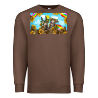 Chestnut 2 donkeys sunflower Premium Sweatshirt - BarkalooDesign