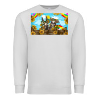 Dove Grey 2 donkeys sunflower Premium Sweatshirt - BarkalooDesign