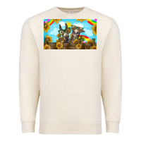 Sandshell 2 donkeys sunflower Premium Sweatshirt - BarkalooDesign