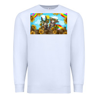 White 2 donkeys sunflower Premium Sweatshirt - BarkalooDesign