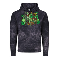 Cloud Black Happy St. Patrick's Day T-Rex Vintage Hoodie - HowdyJamesFarm