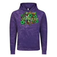 Cloud Purple Happy St. Patrick's Day T-Rex Vintage Hoodie - HowdyJamesFarm