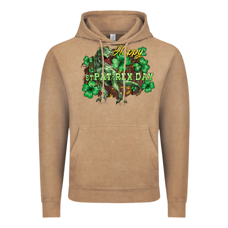Happy St. Patrick's Day T-rex Vintage Hoodie by HowdyJamesFarm | Teevron