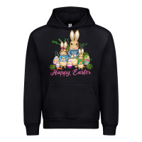 Black easter bunny family wıth carrots and eggs Urban Hoodie - AdoDesignShop