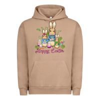 Pigment Burro easter bunny family wıth carrots and eggs Urban Hoodie - AdoDesignShop