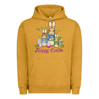 Pigment Peanut Butter easter bunny family wıth carrots and eggs Urban Hoodie - AdoDesignShop