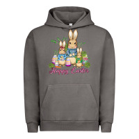 Pigment Tornado easter bunny family wıth carrots and eggs Urban Hoodie - AdoDesignShop