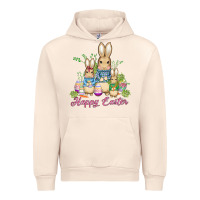 Sandshell easter bunny family wıth carrots and eggs Urban Hoodie - AdoDesignShop