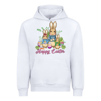 White easter bunny family wıth carrots and eggs Urban Hoodie - AdoDesignShop
