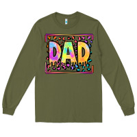 Army Green lgbtq tie dye dad Long Sleeve Tee - OliviaCreatesArt