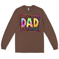 Chestnut lgbtq tie dye dad Long Sleeve Tee - OliviaCreatesArt