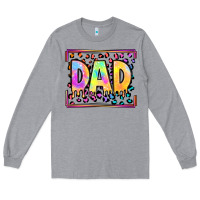 Heather Grey lgbtq tie dye dad Long Sleeve Tee - OliviaCreatesArt