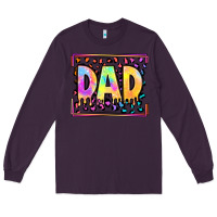 Plum lgbtq tie dye dad Long Sleeve Tee - OliviaCreatesArt