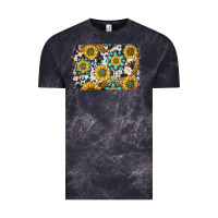 Cloud Black gemstone sunflower cowhide background Vintage Tee - Jasminsmagicworld