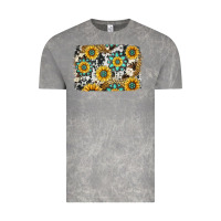Cloud Rock gemstone sunflower cowhide background Vintage Tee - Jasminsmagicworld