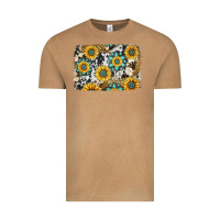 Vintage Camel gemstone sunflower cowhide background Vintage Tee - Jasminsmagicworld