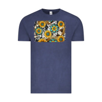 Vintage Denim gemstone sunflower cowhide background Vintage Tee - Jasminsmagicworld