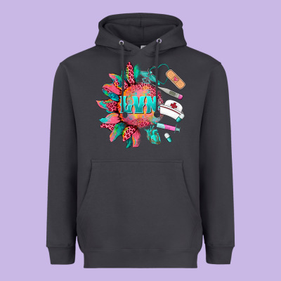 Western Licensed Vocational Nurse Medical Instruments Heavyweight Hoodie Designed By Barkaloodesign