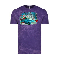Cloud Purple its the wonderful time of the year truck Vintage Tee - CowGirlArtShop