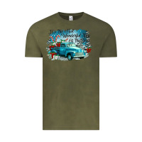 Vintage Olive its the wonderful time of the year truck Vintage Tee - CowGirlArtShop