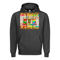 Charcoal Heather hello summer ice coffee Zipper Hoodie - Artiststas