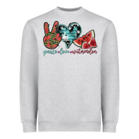 Peace Love Watermelon Heavyweight Sweatshirt | Teevron