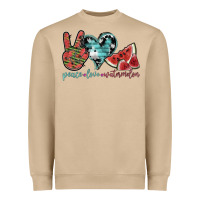 Mushroom peace love watermelon Heavyweight Sweatshirt - SublimationCraftShop