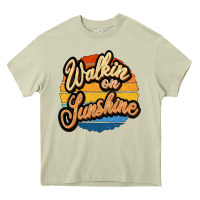 Mossy Walking on Sunshine Heavy Core Tee - JahusDesignShop
