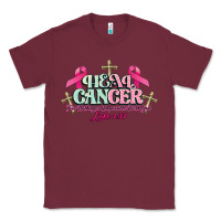 Burgundy Heal Cancer Luke 1:37 cross Cancer Awareness Classic Tee - HowdyJamesFarm