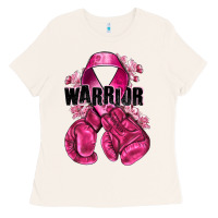 Bone Warrior Breast Cancer with boxing gloves Ladies Tee - NancyCooperArtShop