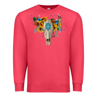 Cardinal boho bull skull Premium Sweatshirt - BarkalooDesign