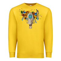 Lemon boho bull skull Premium Sweatshirt - BarkalooDesign