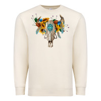 Sandshell boho bull skull Premium Sweatshirt - BarkalooDesign