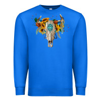 True Royal boho bull skull Premium Sweatshirt - BarkalooDesign