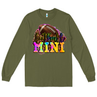 Army Green football mini Long Sleeve Tee - OliviaCreatesArt