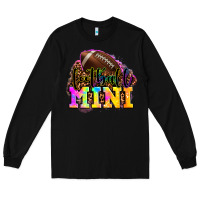 Black football mini Long Sleeve Tee - OliviaCreatesArt