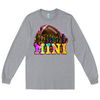 Heather Grey football mini Long Sleeve Tee - OliviaCreatesArt