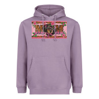 Lavender danchshund mom license plate template Heavyweight Hoodie - BarkalooDesign