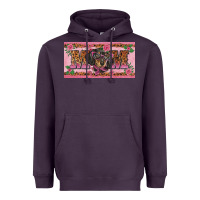 Plum danchshund mom license plate template Heavyweight Hoodie - BarkalooDesign