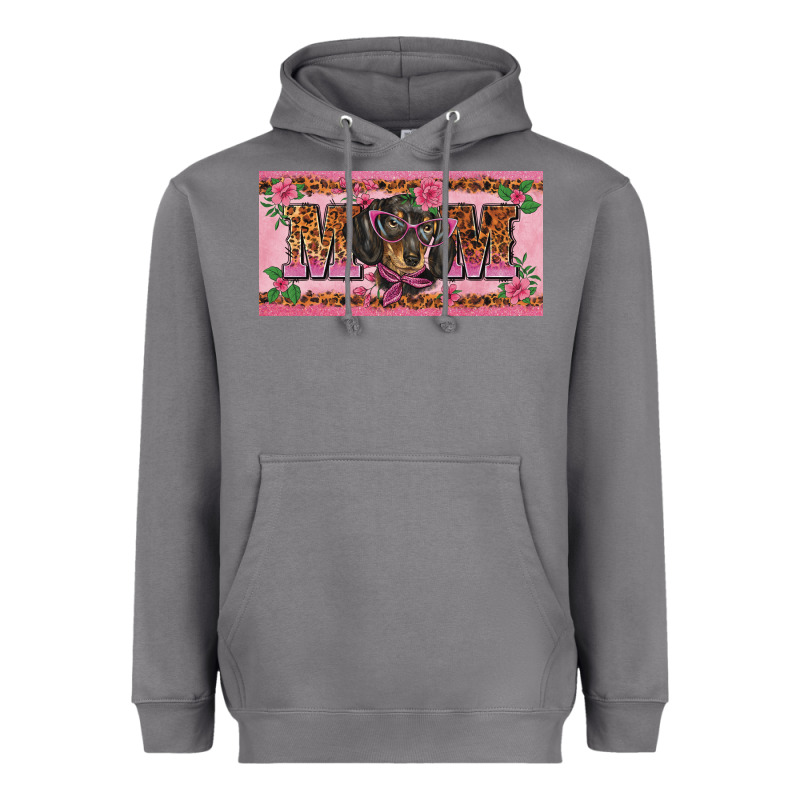 Danchshund Mom License Plate Template Heavyweight Hoodie by BarkalooDesign | Teevron