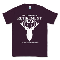 Plum Hunting Retirement Plan Funny Elk Deer Retired Hunter Gift Classic Tee - longCreatives