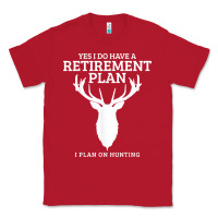 Red Hunting Retirement Plan Funny Elk Deer Retired Hunter Gift Classic Tee - longCreatives