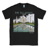 Black india agra taj mahal mausoleum travel tourist Classic Tee - longCreatives