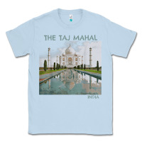 Dusty Blue india agra taj mahal mausoleum travel tourist Classic Tee - longCreatives