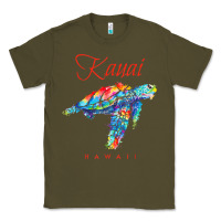 Army Green kauai hawaii watercolor sea turtle souvenir Classic Tee - longCreatives