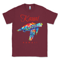 Burgundy kauai hawaii watercolor sea turtle souvenir Classic Tee - longCreatives