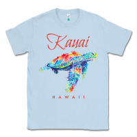 Dusty Blue kauai hawaii watercolor sea turtle souvenir Classic Tee - longCreatives