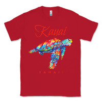 Red kauai hawaii watercolor sea turtle souvenir Classic Tee - longCreatives